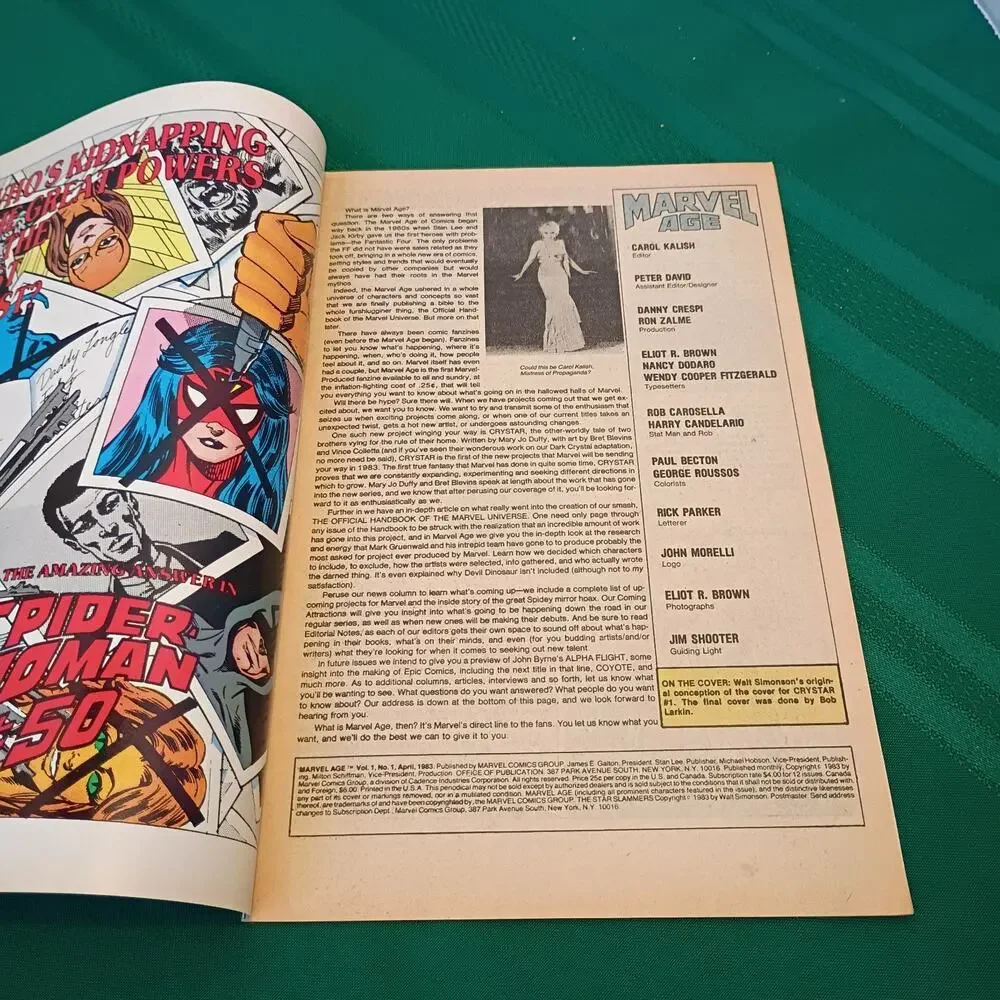 Marvel Age #1 1983 Marvel Comics Comic Book